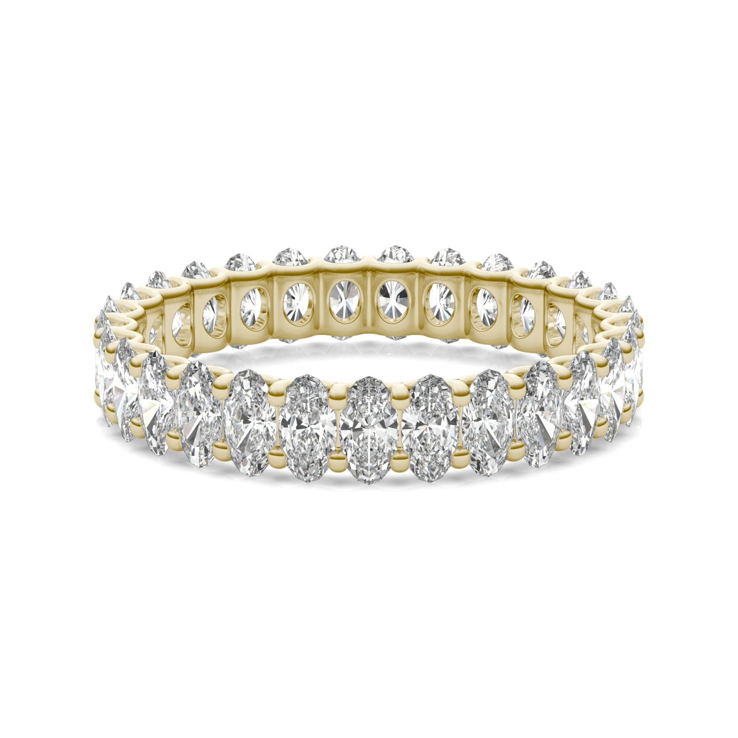 2.90 CTW Oval Moissanite Gold Eternity