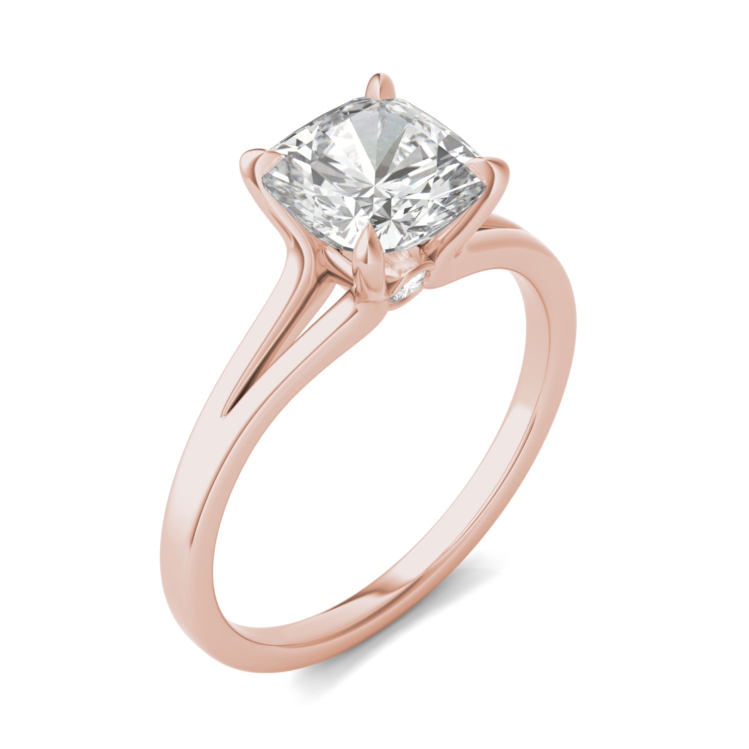 2.06 CTW Rose Gold Moissanite Ring