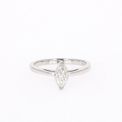 0.70 CTW Marquise Moissanite Solitaire Ring