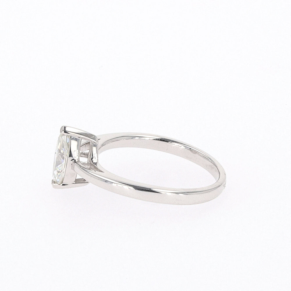 0.70 CTW Marquise Moissanite Solitaire Ring