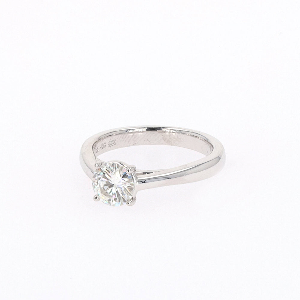 Moissanite Solitaire Engagement Ring