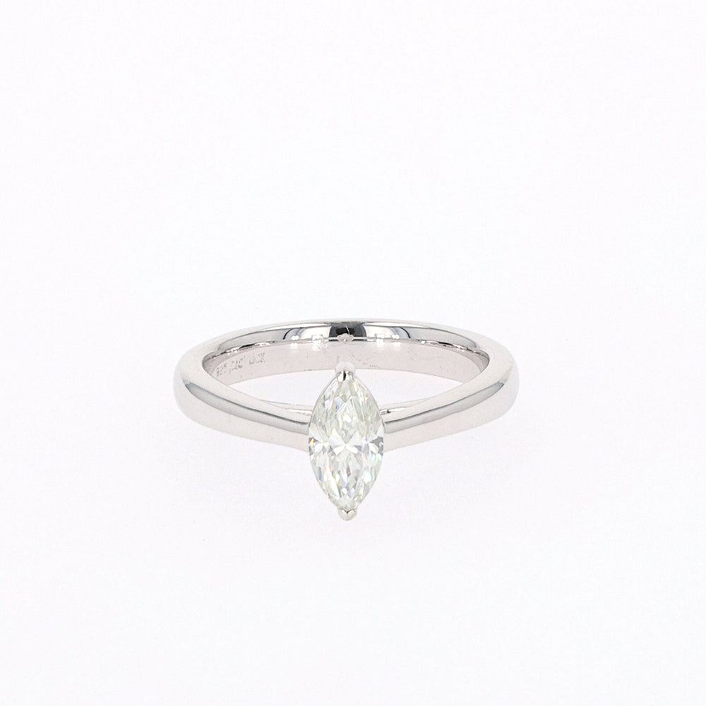 Marquise Moissanite Solitaire Ring