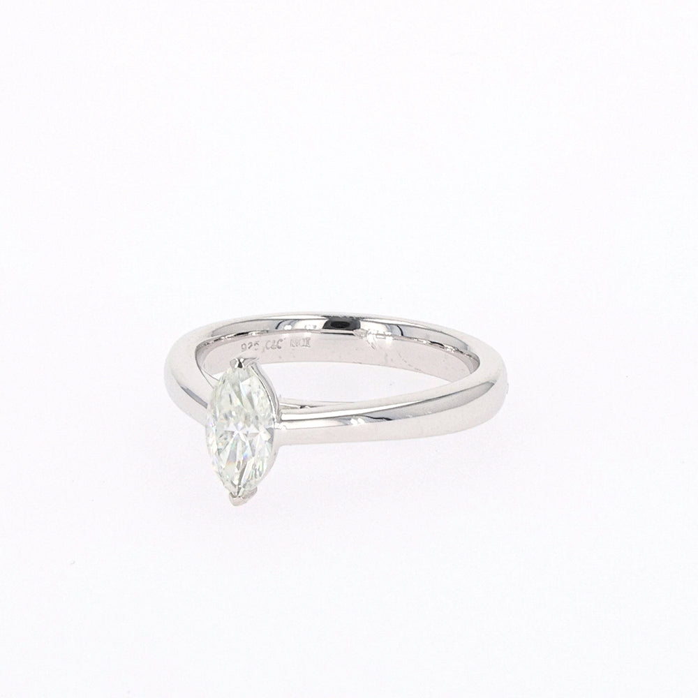 Marquise Moissanite Solitaire Ring