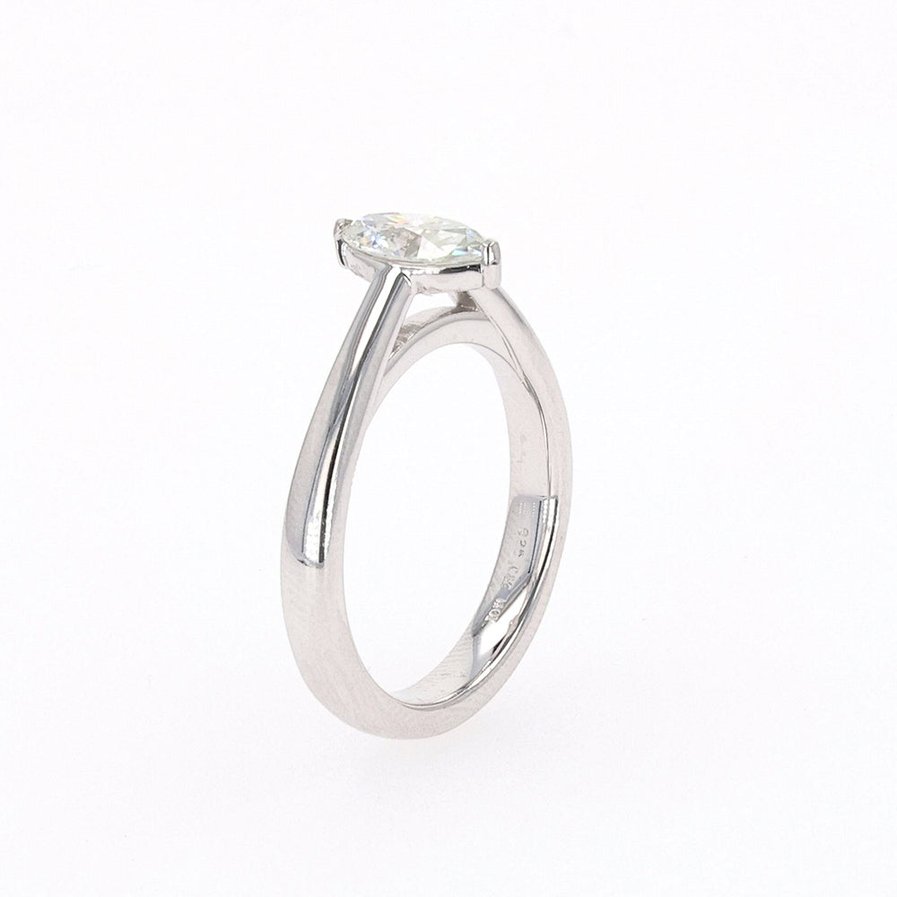 Marquise Moissanite Solitaire Ring