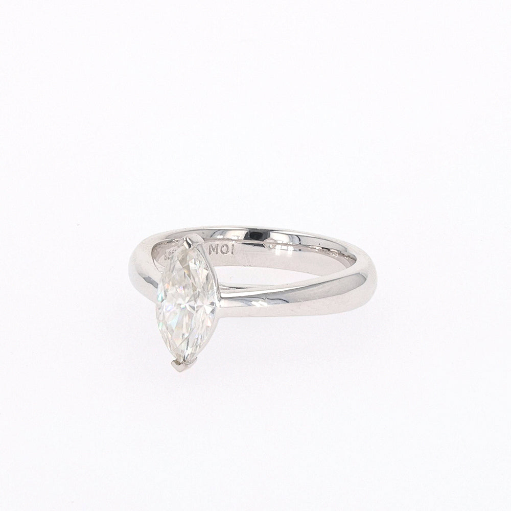 1.40 CTW Marquise Moissanite Solitaire Ring