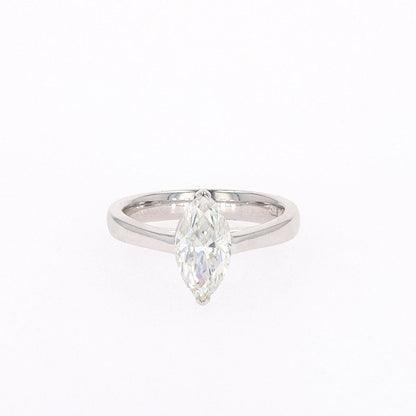 1.80 CTW Marquise Moissanite Solitaire Ring