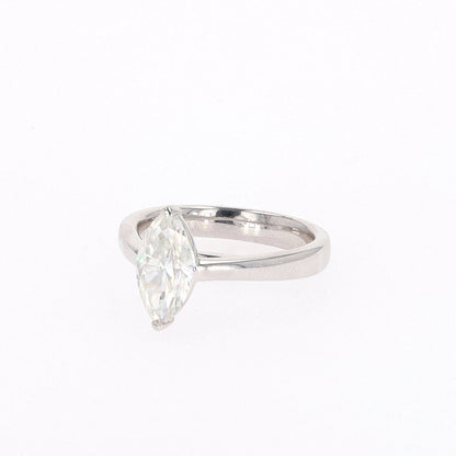 1.80 CTW Marquise Moissanite Solitaire Ring