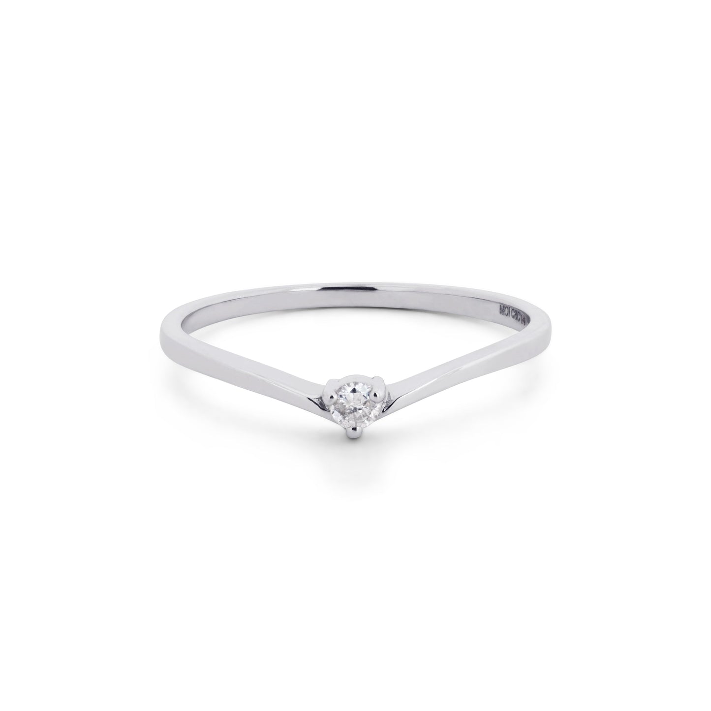 0.04 CTW Moissanite Stackable Ring