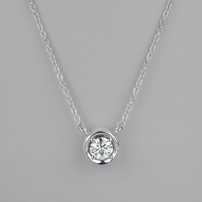 0.33 CTW Round Moissanite Necklace